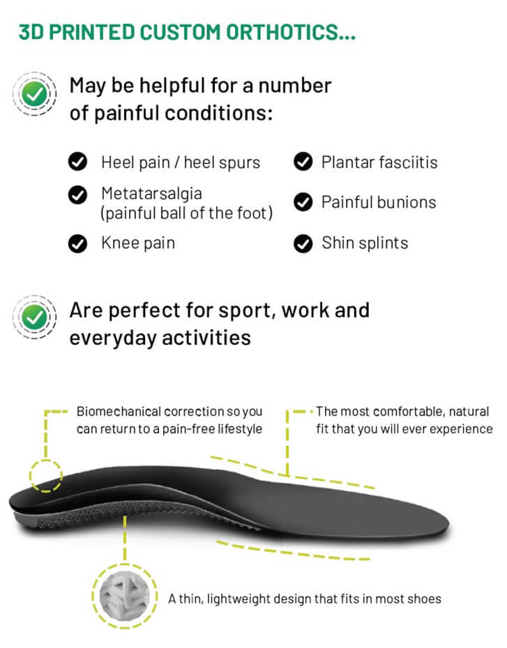 3D Printed Foot Orthotics in the Minnehaha County, SD: Sioux Falls (Harrisburg, Tea, Brandon, Renner, Ellis, Benclare, Buffalo Ridge, Rowena, Crooks, Corson) areas